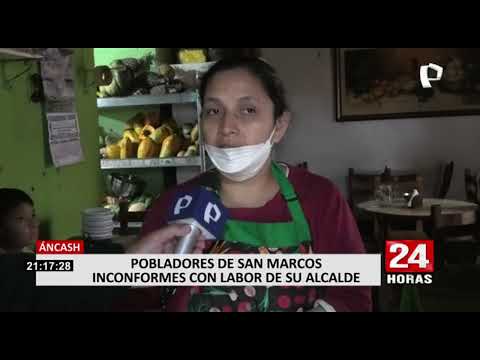 ÁNASH: POBLADORES DE SAN MARCOS INCONFORMES CON LABOR DE SU ALCALDE
