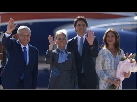 Recepción del presidente de Canadá, Justin Trudeau, en Aeropuerto Internacional Felipe Ángeles