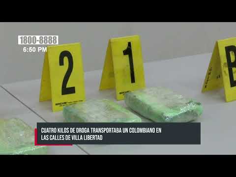 Policía de Nicaragua captura a colombiano que trasegaba cocaína