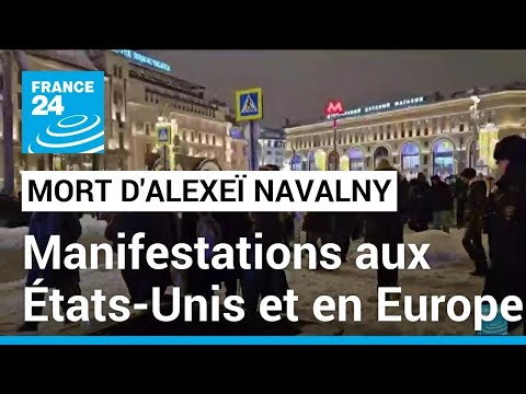 Manifestations aux États-Unis et en Europe pour dénoncer la mort d'Alexeï Navalny • FRANCE 24