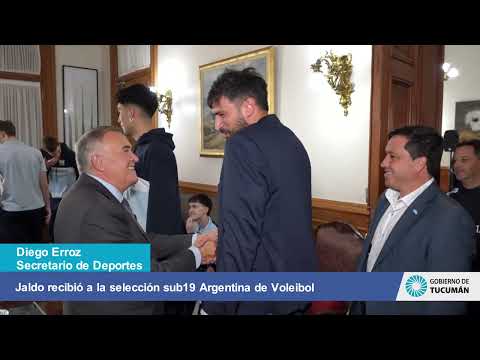 Jaldo recibió a la selección sub19 Argentina de Voleibol