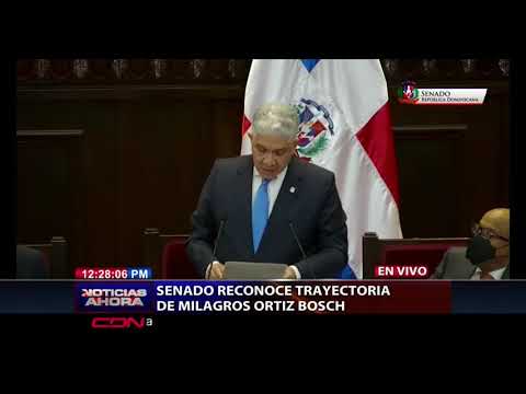 Senado reconoce trayectoria de Milagros Ortiz Bosch