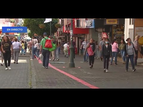 Municipio inicia proyecto Kilómetro centro mediante una línea roja en San José