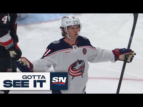 GOTTA SEE IT: Blue Jackets Kent Johnson Buries Ridiculous Spin-O-Rama Goal