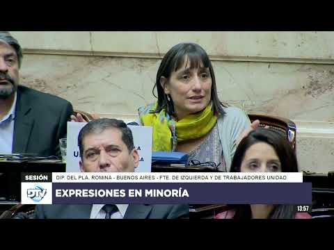 Diputada Del Plá, Romina - Expresiones en minoría 24-04-2024