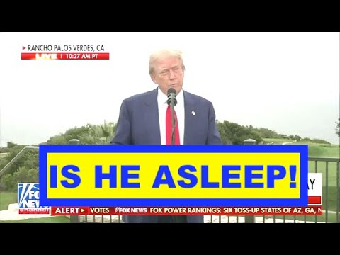 Dementia J Trump?! Sedated Slurring Rant California Briefing - Is This the End?