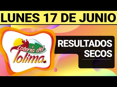 Resultado SECOS Lotería del TOLIMA Lunes 17 de Junio de 2024  SECOS