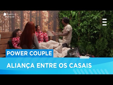 Matheus e Brenda firmam aliança de jogo com Gabi e Cartolouco - 'Power Couple Brasil 6'