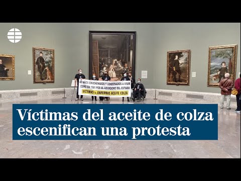 Víctimas del aceite de colza escenifican una protesta en El Prado