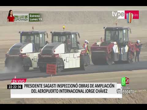 Presidente Sagasti supervisó obras de ampliación del Aeropuerto Jorge Chávez