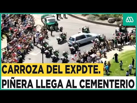 Último adiós al expresidente Piñera: Carroza fúnebre llega al cementerio