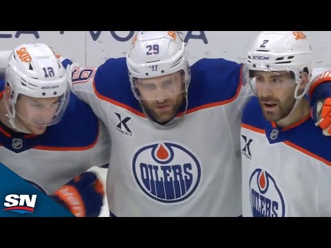 Oilers McDavid Tees Up Draisaitl For Sweet One-Timer vs. Blues
