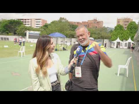 El padre de Sara López presente en el Archery World Cup Stage 3 Medellin 2023. - Telemedellín