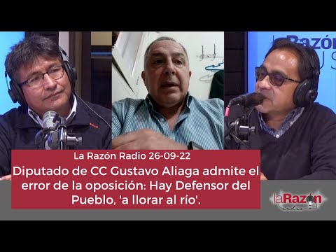Gustavo Aliaga (CC) admite el error de la oposición: Hay Defensor del Pueblo, 'a llorar al río'.