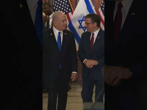 House Speaker Johnson Meets Israel's Netanyahu at US Capitol