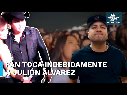 Julión Álvarez sufre incómodo momento con fan que lo “manoseo”