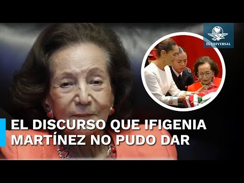 Ifigenia Martínez no pudo dar el discurso que tenía preparado por problemas de salud