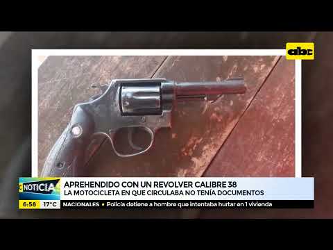Un hombre fue aprehendido con un revolver calibre 38