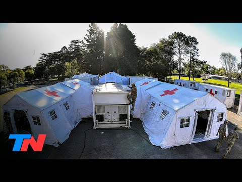 Coronavirus en la Argentina | El hospital de campaña que el Ejército montó en Campo de Mayo