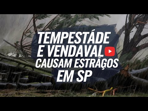 URGENTE: TEMPORAL CHUVA FORTE E VENTANIA CAUSAM ESTRAGOS EM SP  - COMPILADO COM RICARDO NUNES