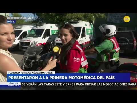 Importante ingreso al SAME: la primera motomédica del país, Florencia Fontana?HNT a las 8?07-03-24