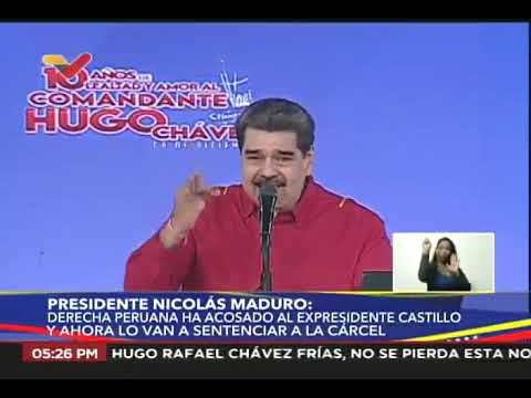 Maduro sobre Perú y la salida de Pedro Castillo, 8 diciembre 2022