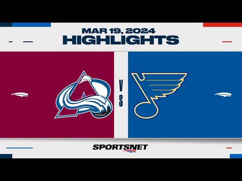 NHL Highlights | Avalanche vs. Blues - March 19, 2024