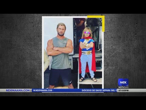Farándula Nex Noticias: Hijo de Chris Hemsworth se cuela en las grabaciones de Thor