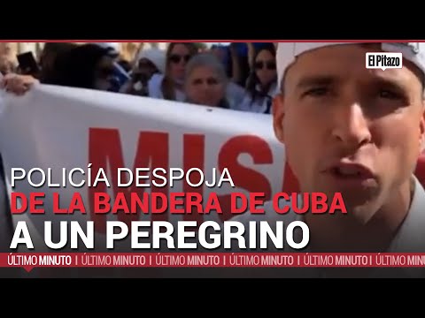 Policía del Vaticano despoja de la bandera de Cuba a un peregrino mientras oraba