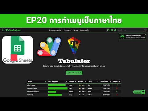 EP20-Tabulator--การทำเมนูนำทาง