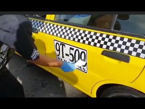 Taxista altera placa de su vehículo para transitar en Veraguas