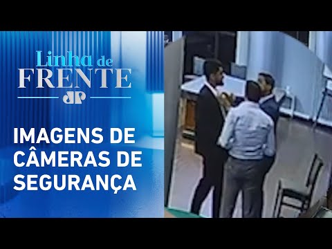 Após confusão em debate, equipe de Marçal rasga camisa de assessor | LINHA DE FRENTE