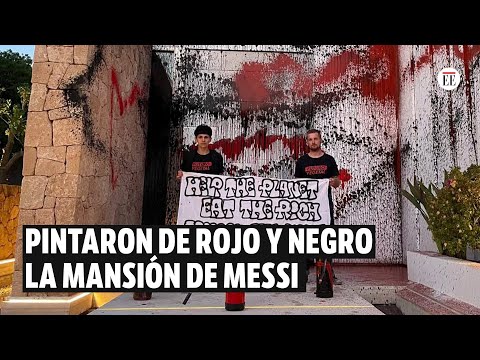 Activistas climáticos pintaron la mansión de Messi en Ibiza | El Espectador