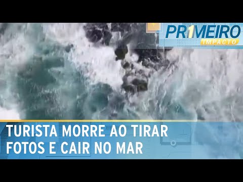 Turista morre ao cair no mar enquanto tirava fotos nas Ilhas Canárias | Primeiro Impacto (12/04/24)