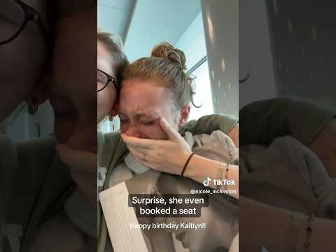 A sweet best friend surprise in the airport
