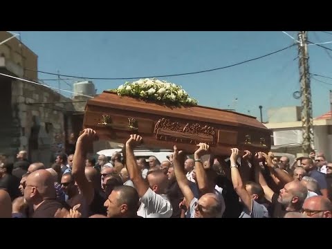 Funeral of one of two killed when truck belonging to Hezbollah overturned