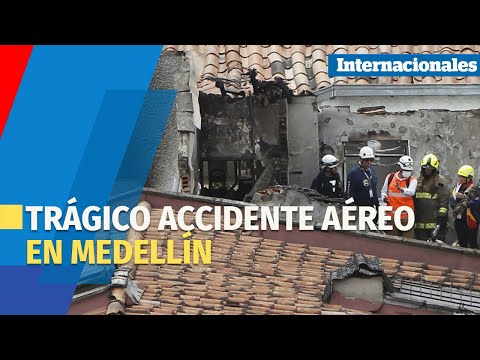 Se estrella avioneta en pleno barrio de Medellín