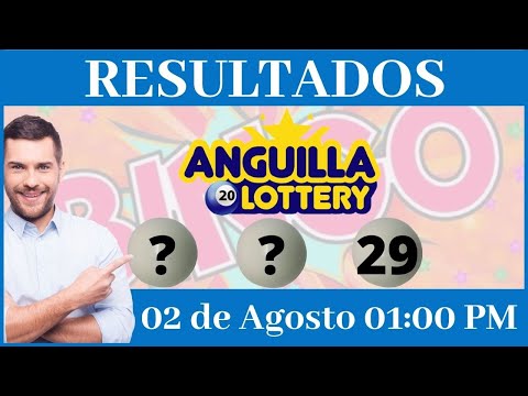 Lotería Anguilla Lottery 01:00 PM Lunes 02 de Agosto 2021 #todaslasloteriasdominicanas