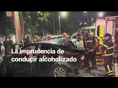 IMPRUDENCIA AL VOLANTE | Conductores en estado de ebriedad chocan en la CDMX