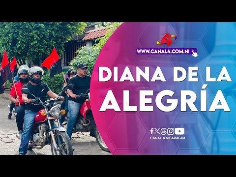 Familias de Carazo participan en diana en saludo al Día Nacional de la Alegría