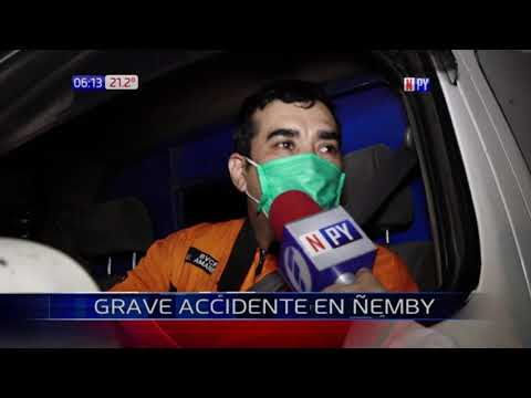 Violento accidente de tránsito en Ñemby
