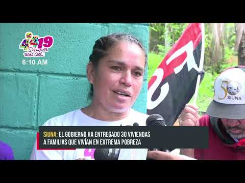 Gobierno de Nicaragua entrega vivienda a familia que sufrió un incendio en Siuna