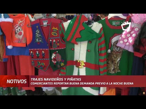 Trajes navideños y piñatas con buena demanda en calles de Managua