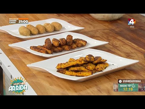 Vamo Arriba - Palitos de papa con zanahoria y Croquetas de Carbonara