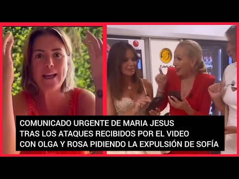 ? MARÍA JESÚS RUIZ OBLIGADA A DEFENDERSE EN REDES,POR EL VIDEO DE OLGA MORENO Y ROSA BENITO