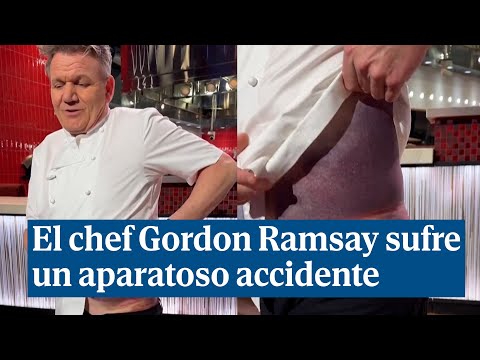 El chef Gordon Ramsay sufre un aparatoso accidente: El casco salvó mi vida