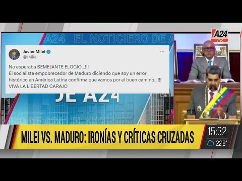 Nicolás Maduro criticó a Javier Milei y el presidente argentino lo chicaneó en redes