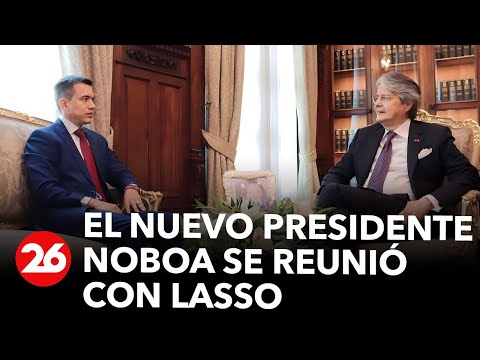 El presidente electo Noboa se reunión con Guillermo Lasso
