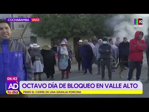 Octavo día de bloqueo en Valle Alto de Cochabamba