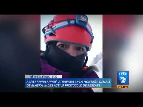 Alfa Karina atrapada en montaña de Alaska